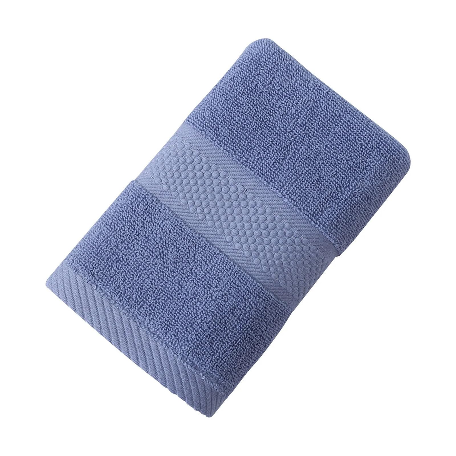 FGUJSUR Bath Towel Cotton Thick Towel Household Absorbent Towels Soft Quick-Drying Face Gym Hotel Bathroom Hand Accessories(Blue)