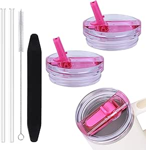 Amazon.com: 2 Pack 40oz Detachable Flip Straw Lid for Stanley, Leak