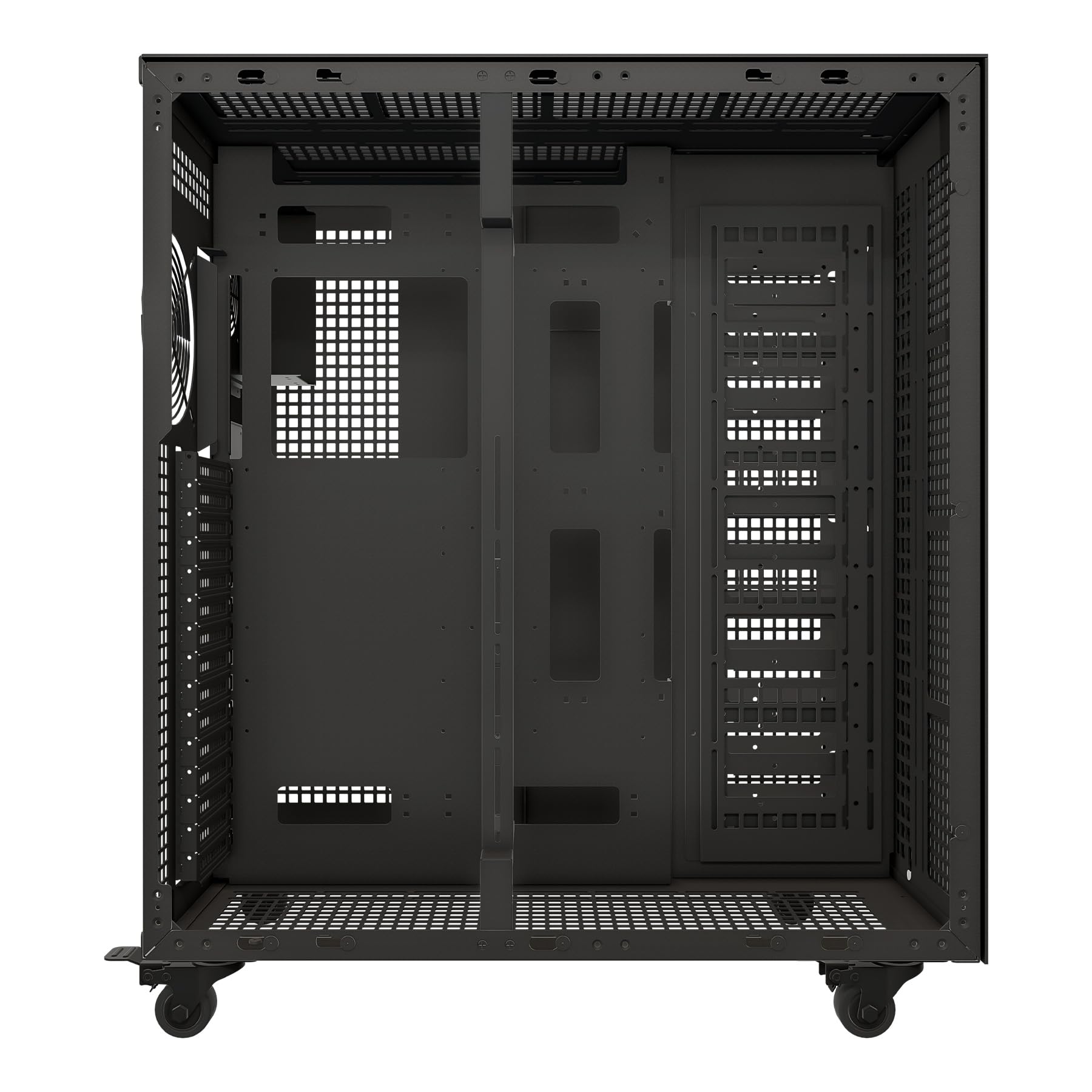 UNYKAch AI Pro 1500 - Caja Workstation E-ATX - SSI-EEB para IA y Servidores. Soporta: Dual CPU, 2 Fuentes de Alimentación, 4 GPUs hasta 500mm, 17 Bahías HDD/SSD y hasta 23 Ventiladores