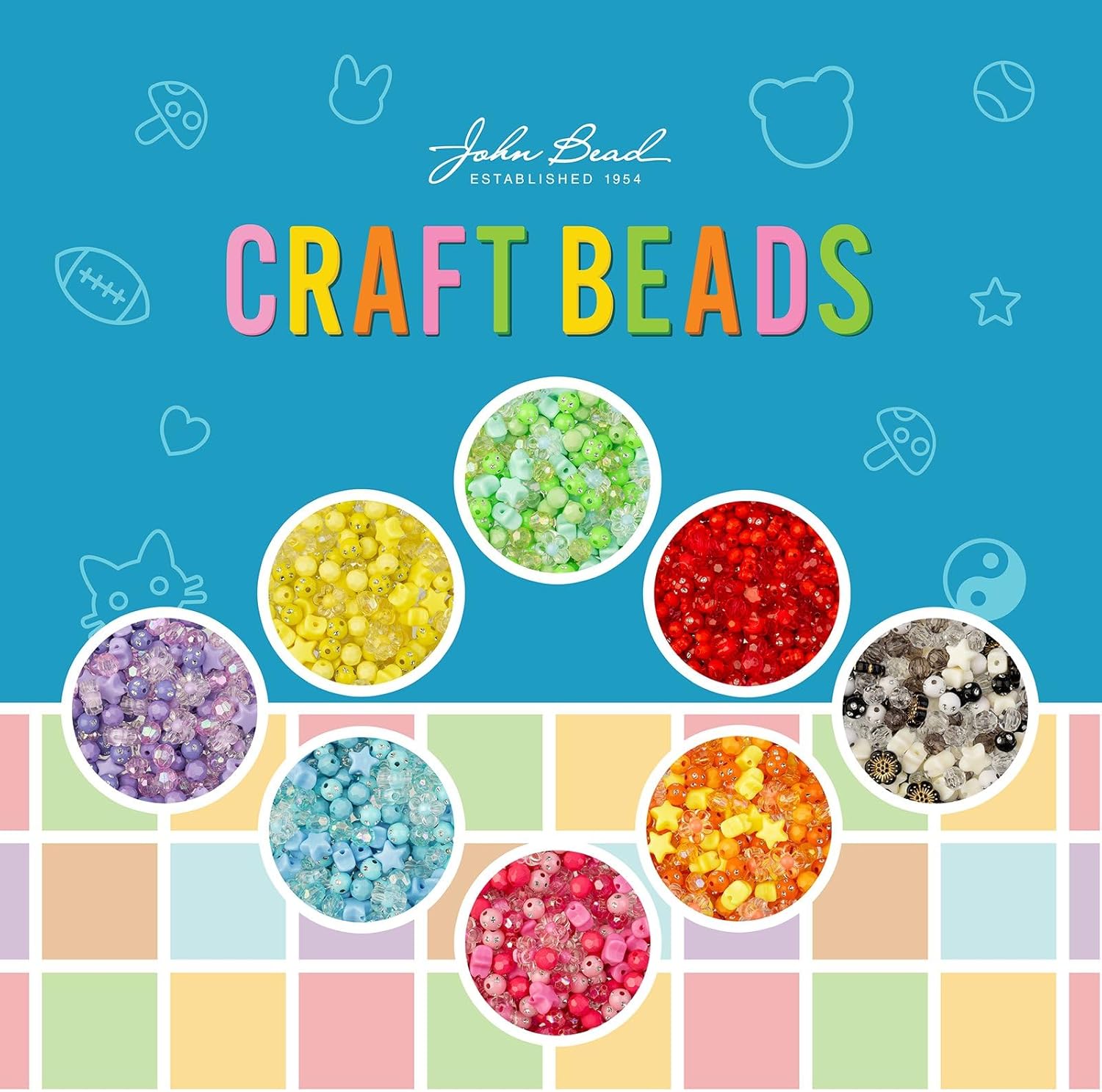 260pcs John Bead Assorted Yellow Star Plastic Beads for DIY Craft Jewelry Bracelet Necklace Making - Image 4