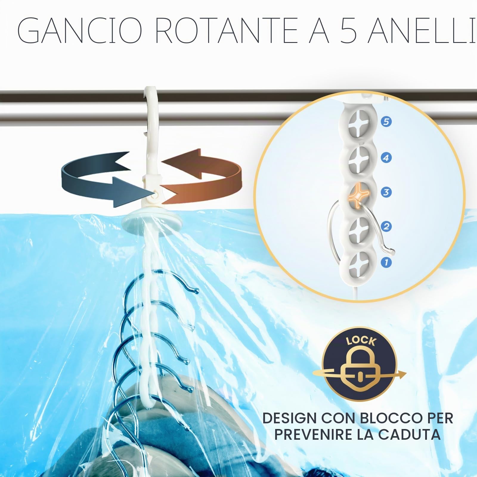 TAILI Sacchetti Sottovuoto da Appendere Buste Sottovuoto Vestiti Sacchetti con Gancio per Abiti, Conservazione di Giacche - sacchetti sottovuoto salvaspazio per la casa e i viaggi 4 Jumbo-Blu