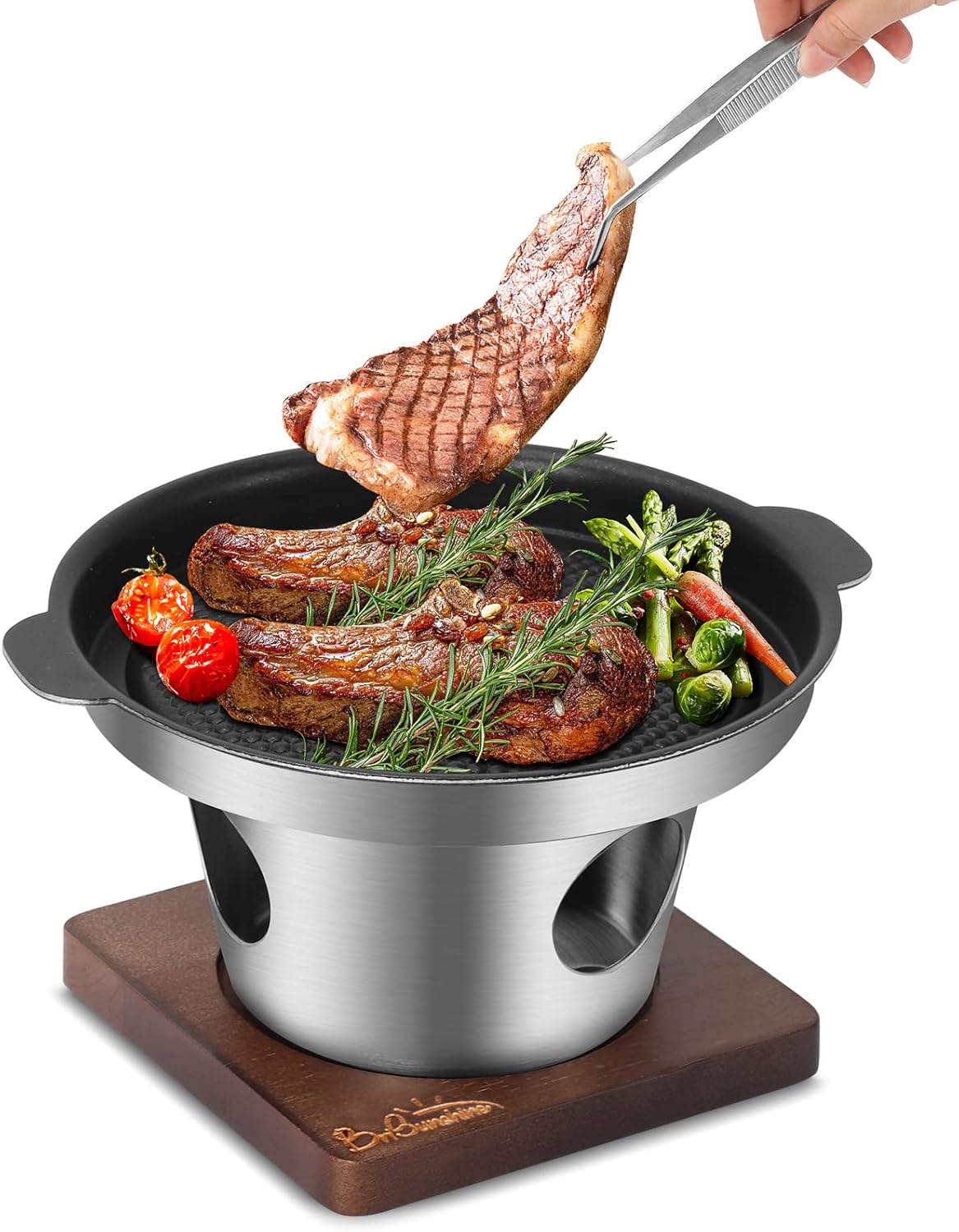 BriSunshine Small BBQ Grill, Tabletop Nonstick Japanese Hibachi Grill Yakiniku