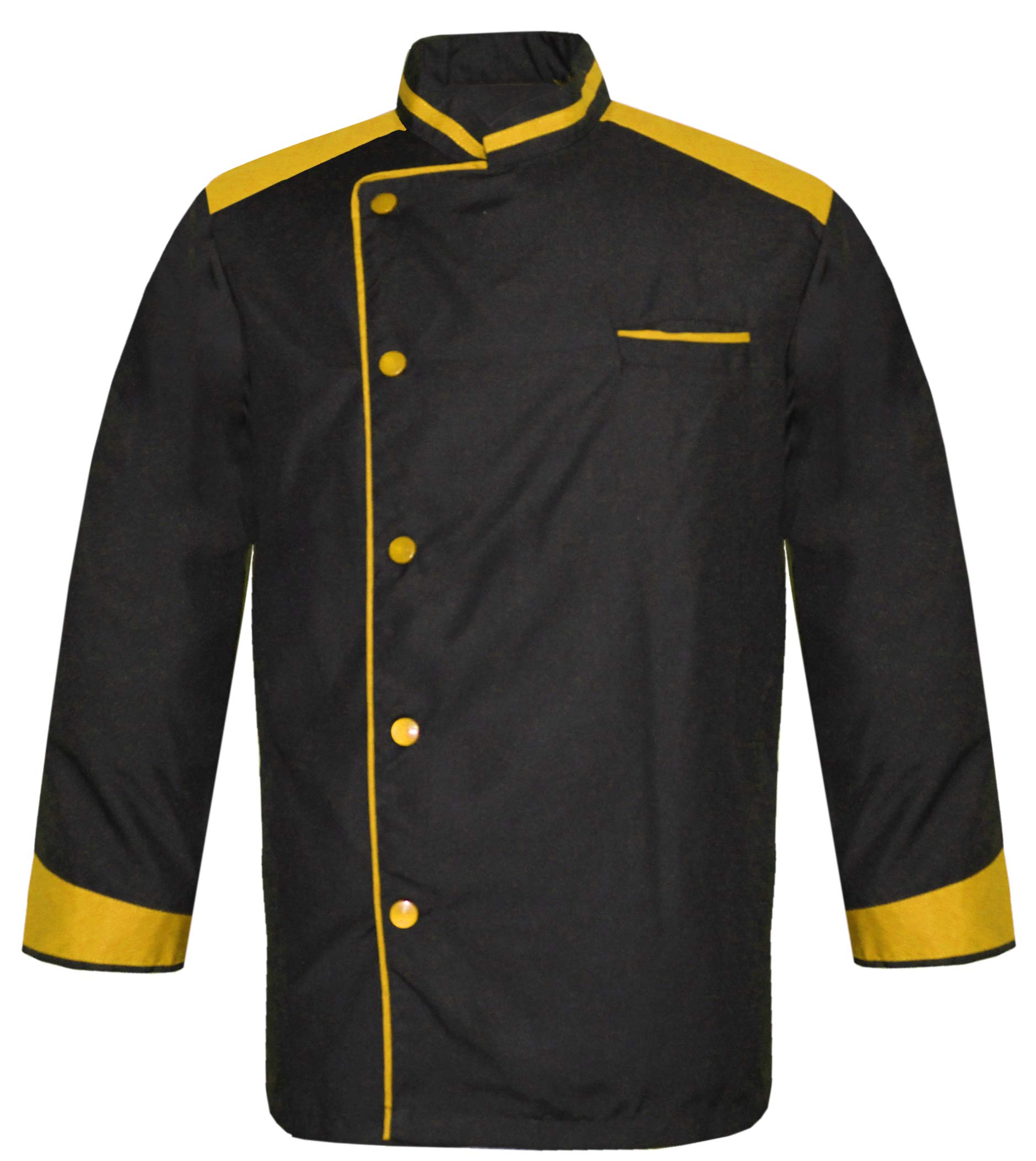 Discovered Dl 05 Mens Black Chef Jacket Multi Colour In Discovered Dl 05 Mens Black Chef Jacket Multi Colour In