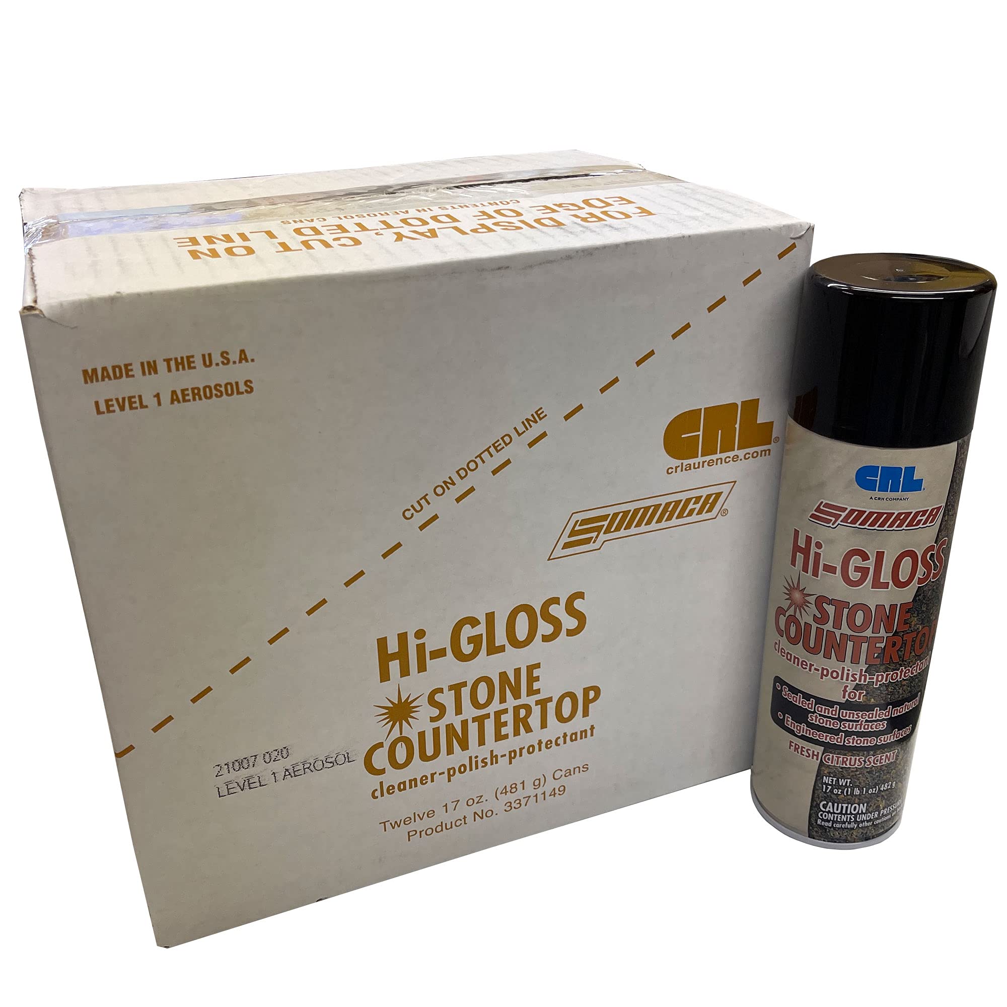 Somaca Hi-Gloss Stone Countertop Cleaner - 12 Cans (Case)