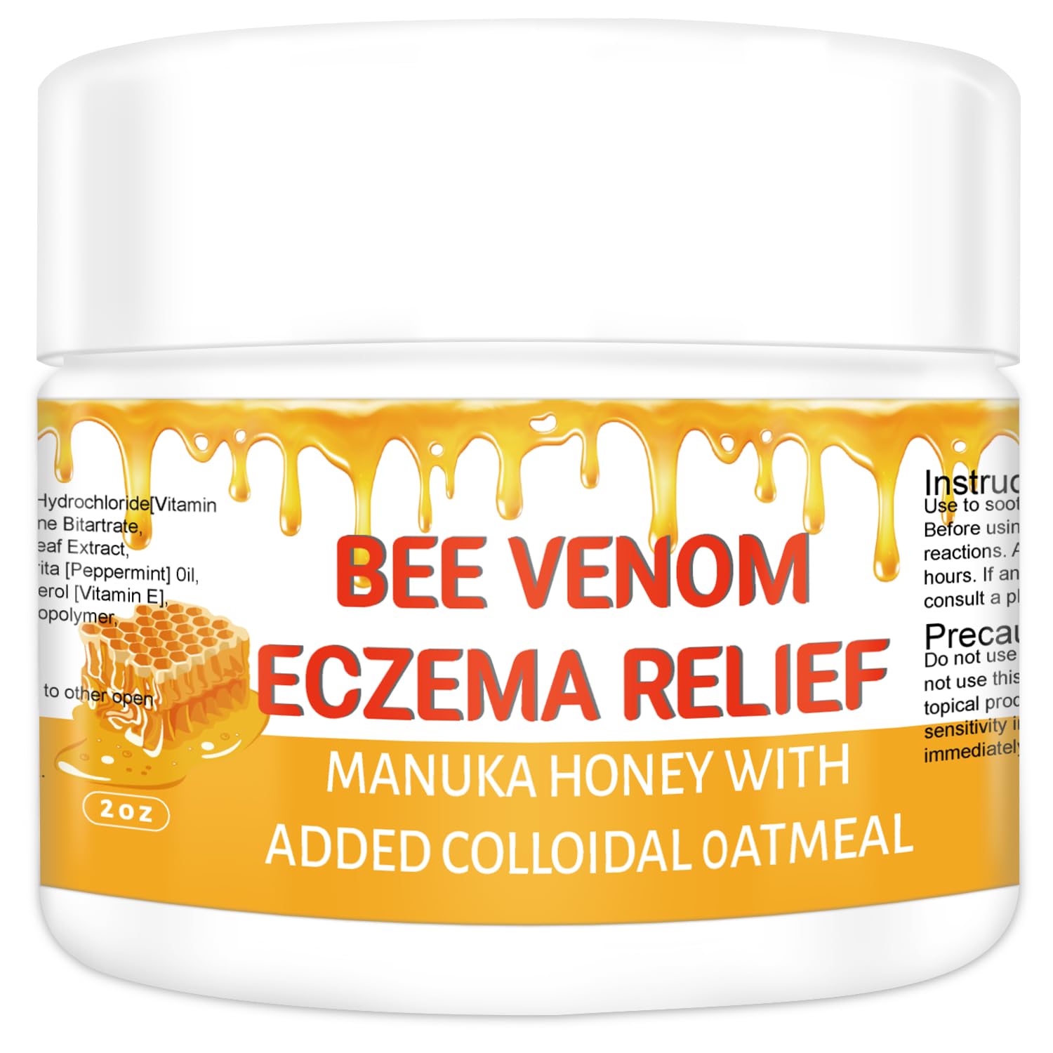 Amazon.com: Bee Venom and Honey Eczema Cream, Ideal for Rosacea