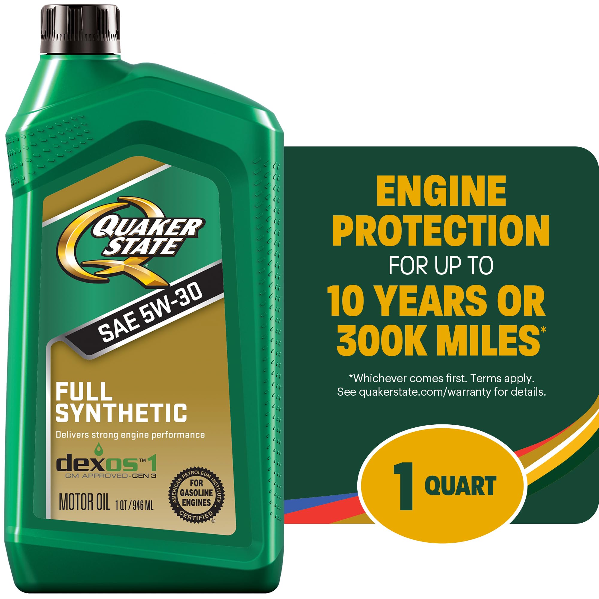 Quaker State Full Synthetic 5W-30 Motor Oil (1-Quart, Case of 6