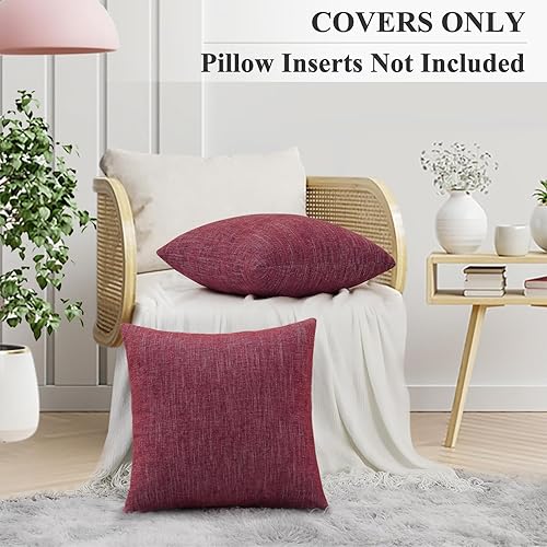 Miniatura 9 de decorUhome - Juego de 2 fundas de almohada lumbar decorativas, de felpilla, rústicas, cuadradas y suaves, para sillón, sofá y cama, 12 x 20pulgadas,