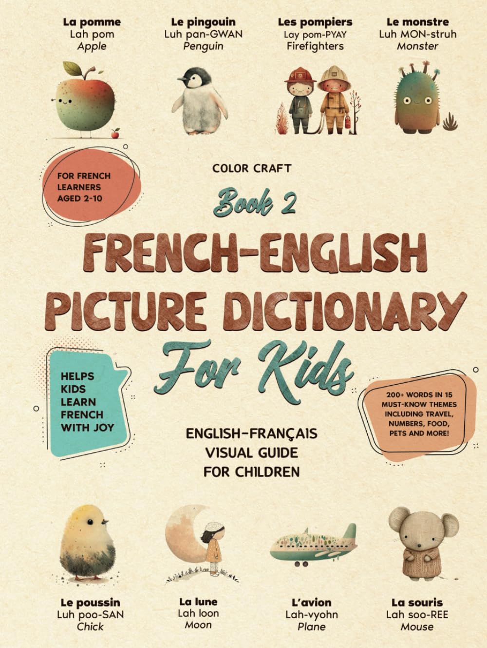 French-English Picture Dictionary: Illustrated Bilingual Book For Kids to Learn French Quickly and Easily: A Bilingual Visual Guide For Children (Kids' Language Learning Books)