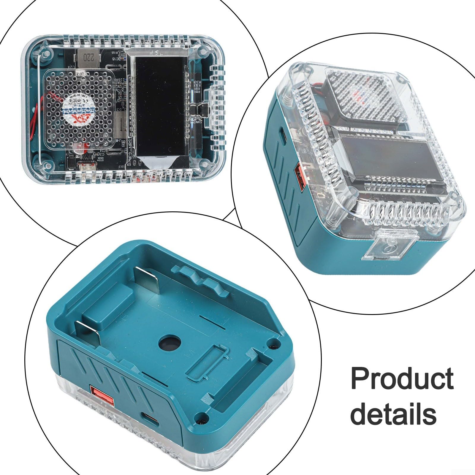 Ładowarka PD3.1 140 W do Bosch 18 V, szybka ładowarka USB-C z wyświetlaczem cyfrowym i portem QC3.0, wielofunkcyjny zasilacz do akumulatorów litowo-jonowych 18 V i urządzeń