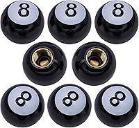 Vista 59 de 4 tapas de vástago de válvula de neumático estilo piscina 8 bolas, cubiertas universales de núcleo de cobre a prueba de polvo para automóviles, SUV