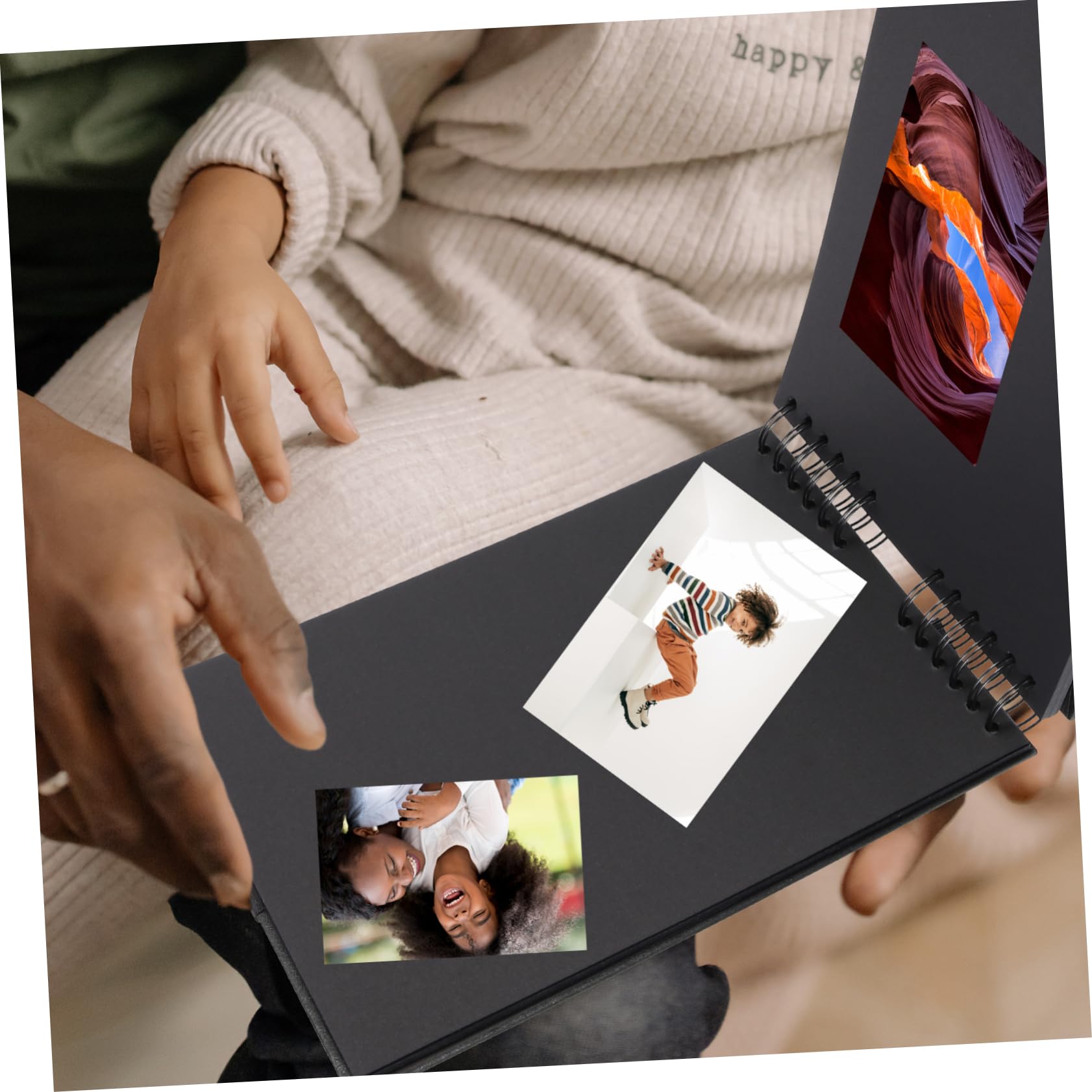 Álbum De Fotos Ligero Portafotos Personalizable Para Recortes Ventana Álbum De Recortes Cinta Para Padres Hijos
