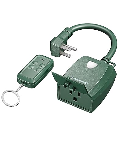 Miniatura 8 de DEWENWILS - Regulador de intensidad de luz para exteriores para tiras de luces, enchufe de atenuación inteligente con control remoto, compatible