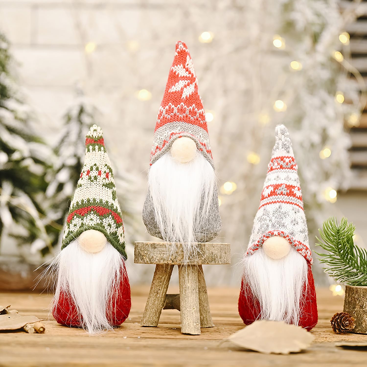 Lot de 3 Lutins de Noël