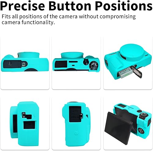 Miniatura 56 de Easy Hood Funda para cámara digital Canon Powershot G7 X Mark III, funda protectora de silicona suave con cubierta de lente extraíble para cámara