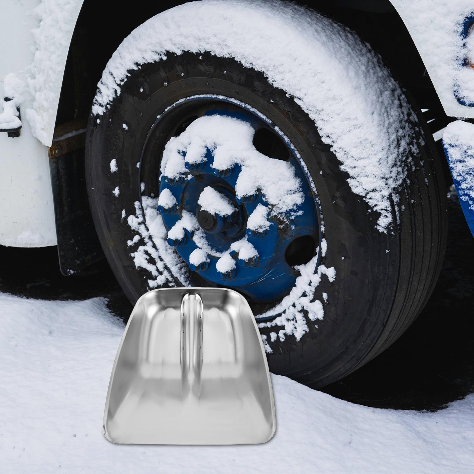GALPADA Testa di Pala da Neve in Acciaio Inox Spesso, Design Efficiente ed Ergonomico, per Agricoltura e Movimentazione Cereali, Resistente e Funzionale