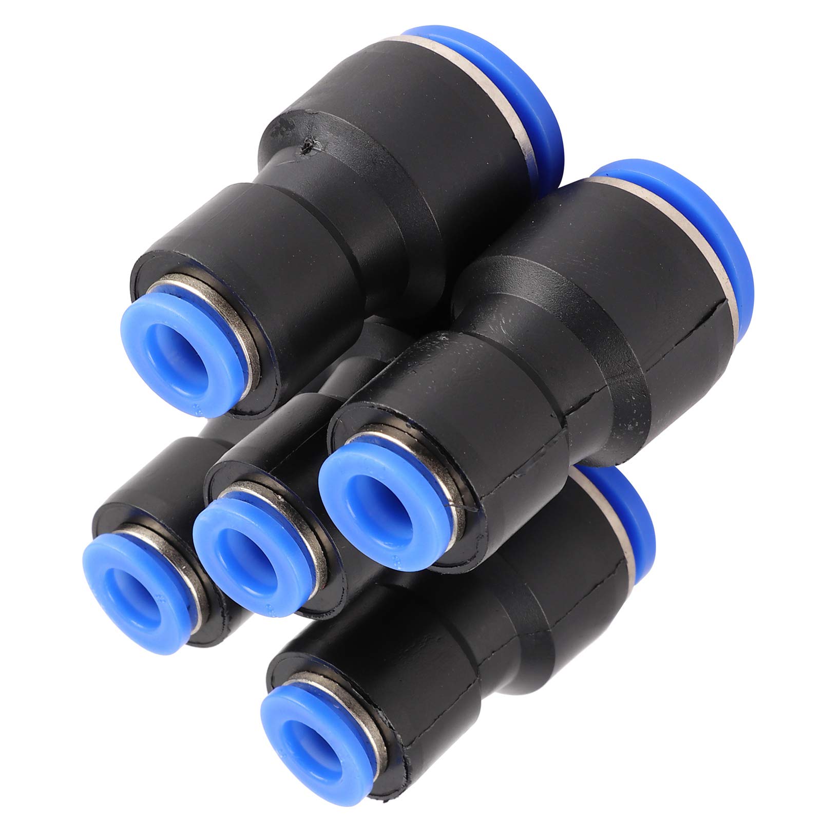 50 piezas Conector de tubería Conectores rápidos de tubo de aire de PU de 2 vías Accesorio de manguera a presión PG16 8 para sistemas neumáticos y transmisión de gas Material