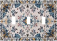 Vista 60 de William Morris Floral Boho Azul Medianoche Azul Bohemio Flor 1 Banda Dúplex Cubierta de Salida Decorativa Receptáculo Único Interruptor Eléctrico