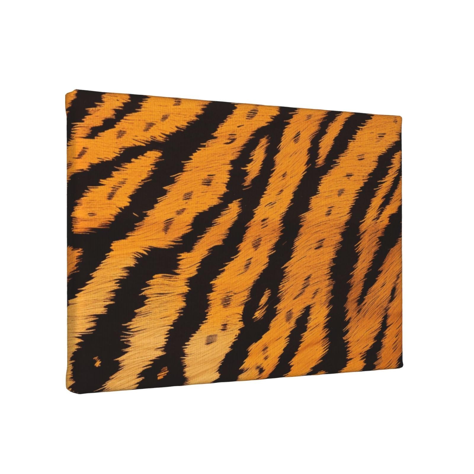 YKLJG Tiger Striped Pattern Printed Wall Art Canvas Painting 30x20 CM Wooden Framed Picture Painting Artwork Prints for Bedroom Kitchen Home Office Decor