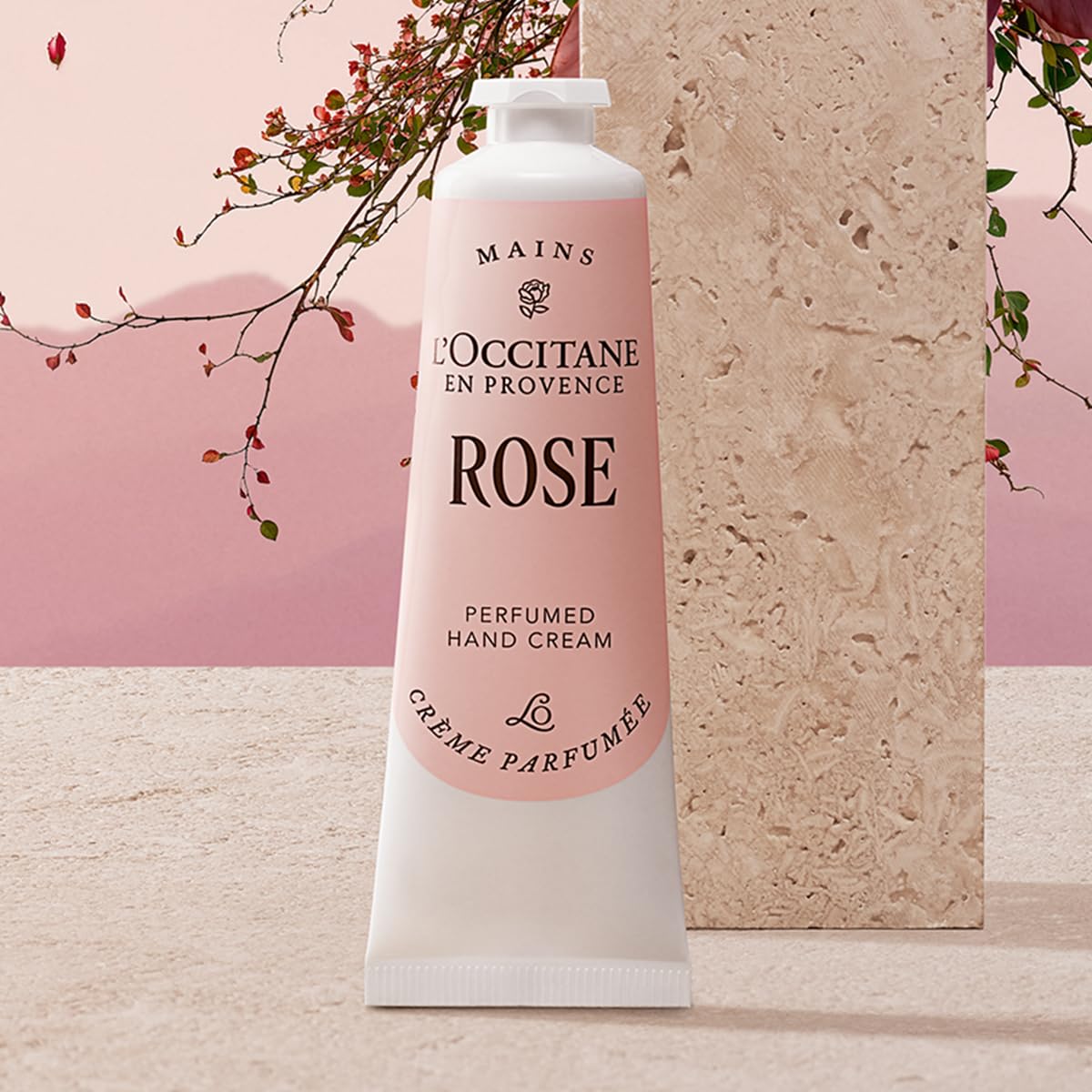 L'OCCITANE Rose Hand Cream with Shea Butter for Moisturizing Hands
