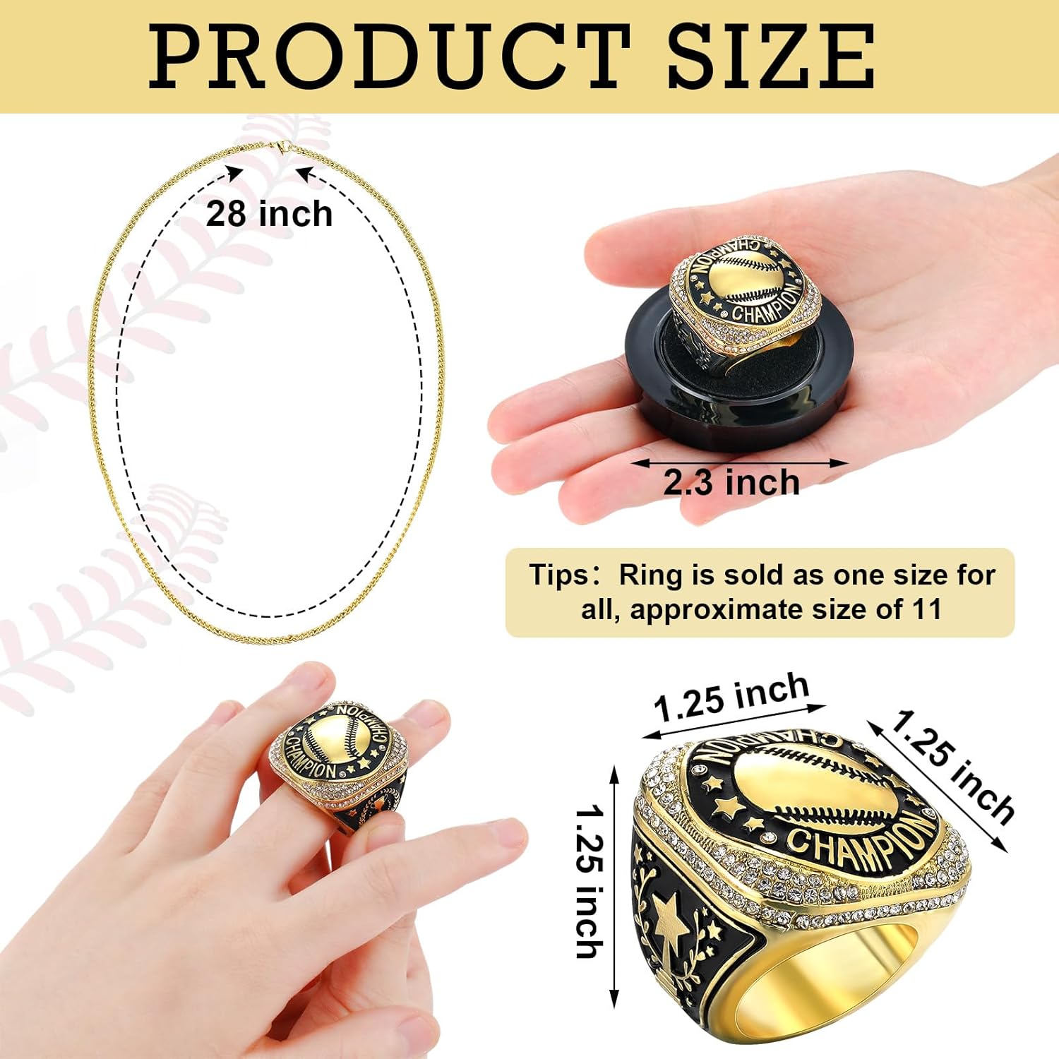 Highergo 10 Pcs Basketball Softball Baseball MVP Dancer Champion Trophy Ring with Display Stand Star Football Soccer Volleyball Golf Cheerleading Bowling Track Field