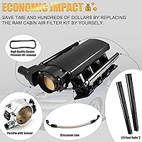 Vista 6 de Colector de admisión mejorado de 4.016 in de chapa metálica fabricada EFI con cuerpo del acelerador EFI Drive By Wire y rieles de combustible Negro