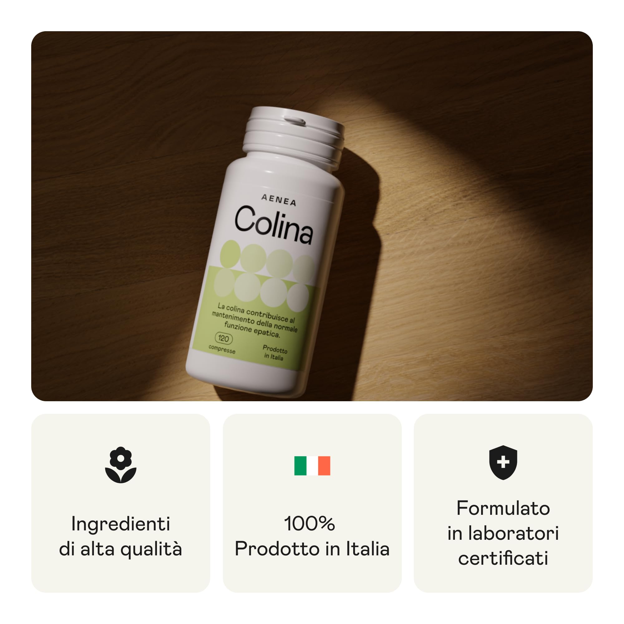 Choline Complément 120 cps Haute Dosage - 1200 mg Choline Bitartrate purifie le foie pour fonction hépatique et métabolisme des graisses, action purifiante, désintoxication, fourniture 4 mois Made in