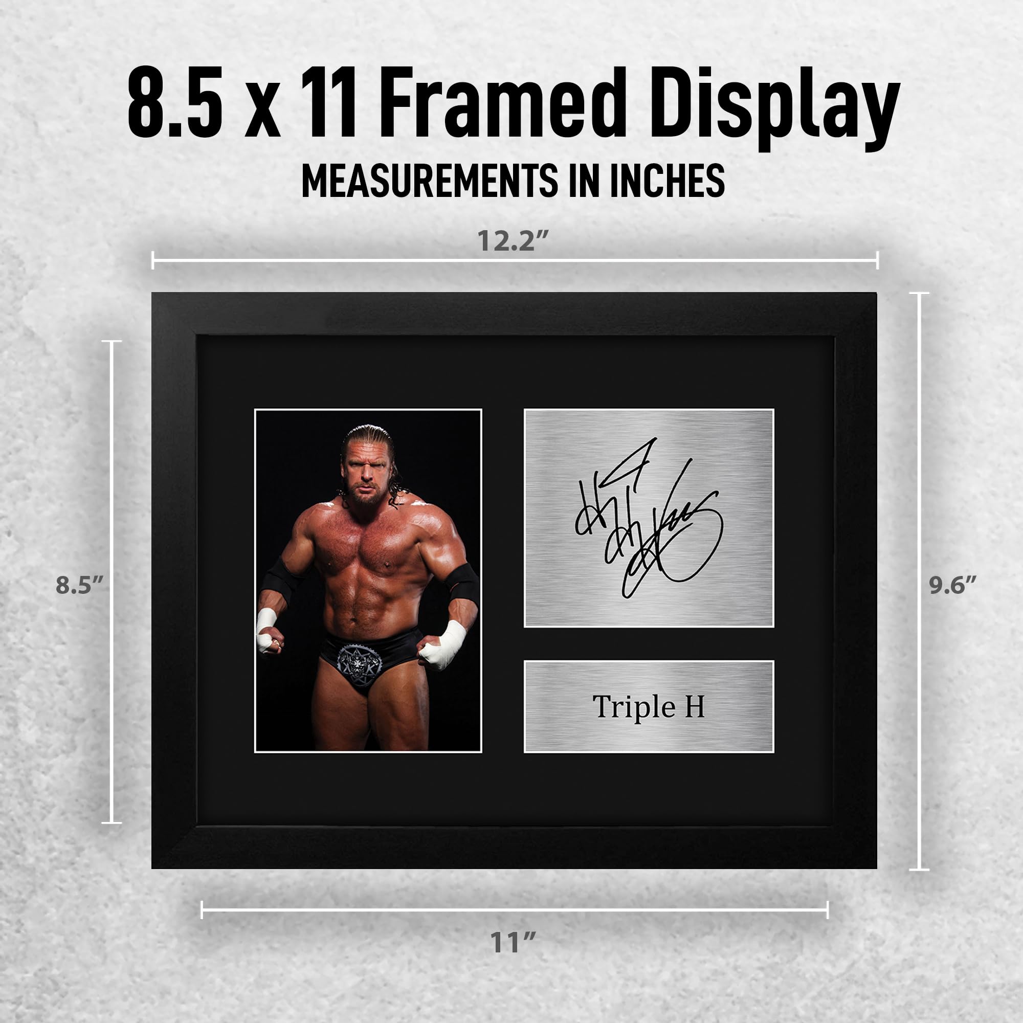 Amazon.com: HWC Trading Triple H Framed Gift Signed Printed
