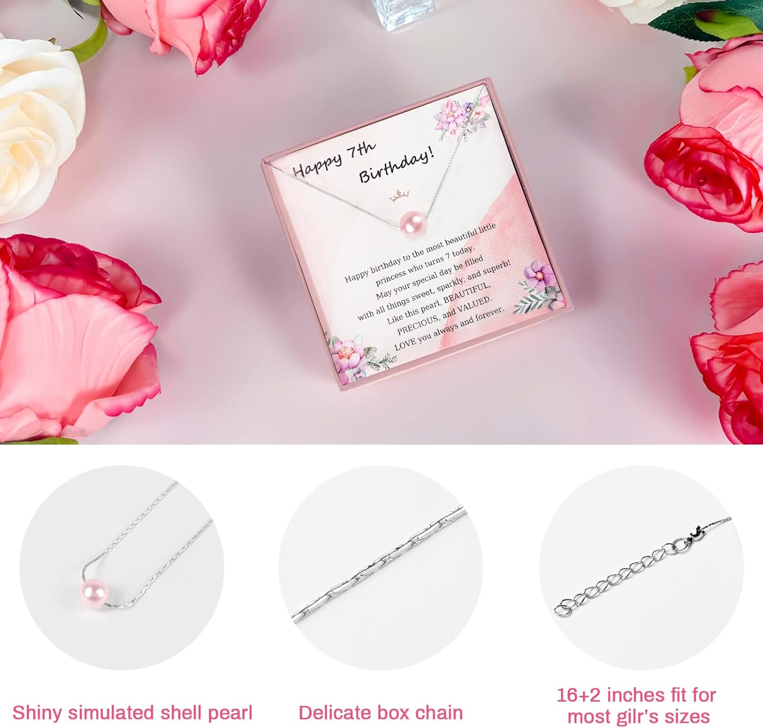 7 Year Old Girl Gifts, Gifts for 7 Year Old Girls, Best 7th Girls Birthday Gift Ideas for Daughter, Sister, Niece, Granddaughter, 7th Birthday Decorations Gift for Sweet Teen Girl Set of 6 - Image 5