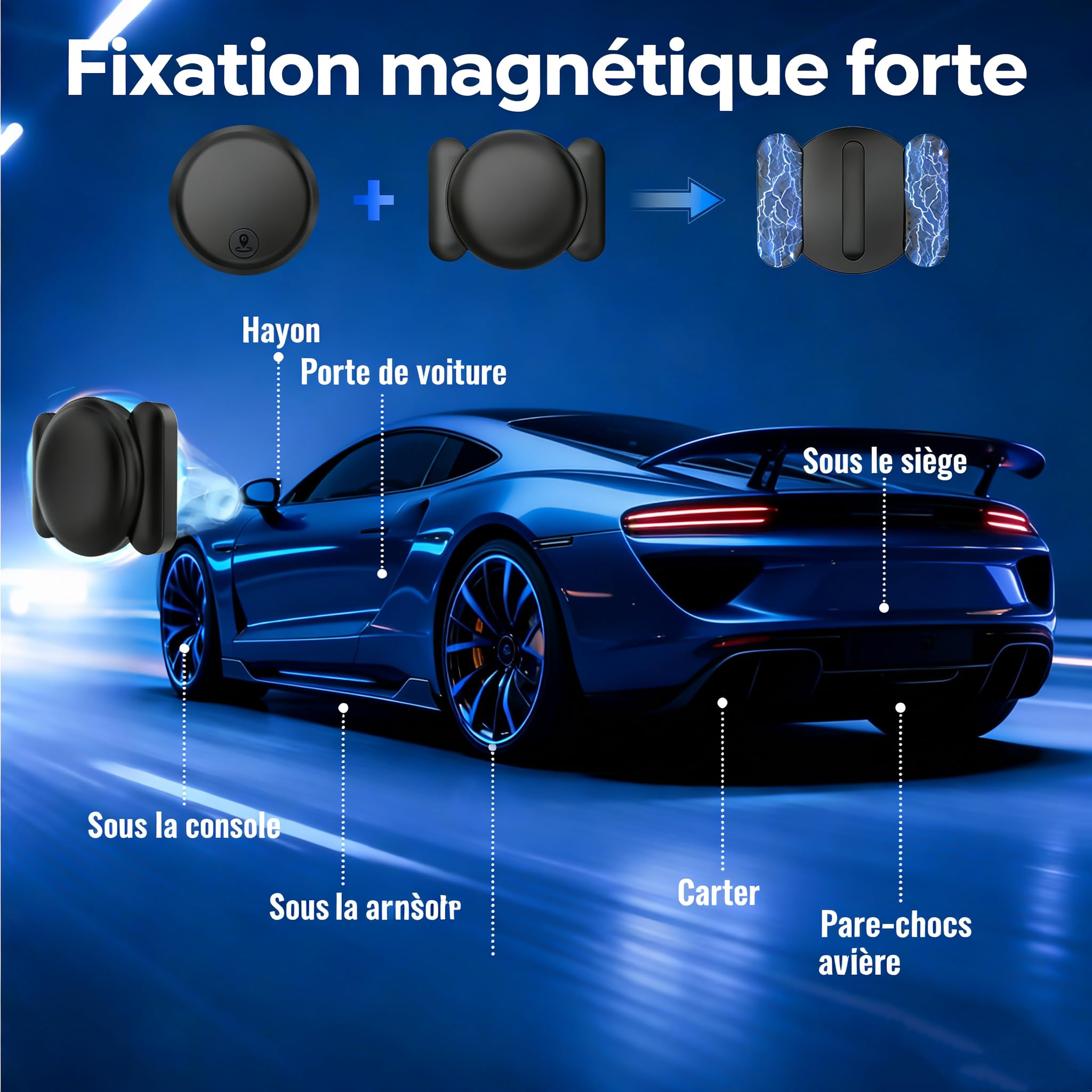 Localizador GPS para Coche GPS Coche localizador Rastreador 2026 Magnético Rastreador GPS,Seguimiento en Tiempo Real para vehículo,Niños, Mascotassin suscripción/SIM(Compatible con Android e iOS) — view 3