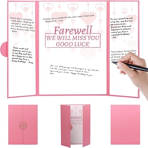 Idealmuzik Libro de invitados de despedida, decoraciones de fiesta de jubilación, certificado de felicitación alternativo, libro de invitados de