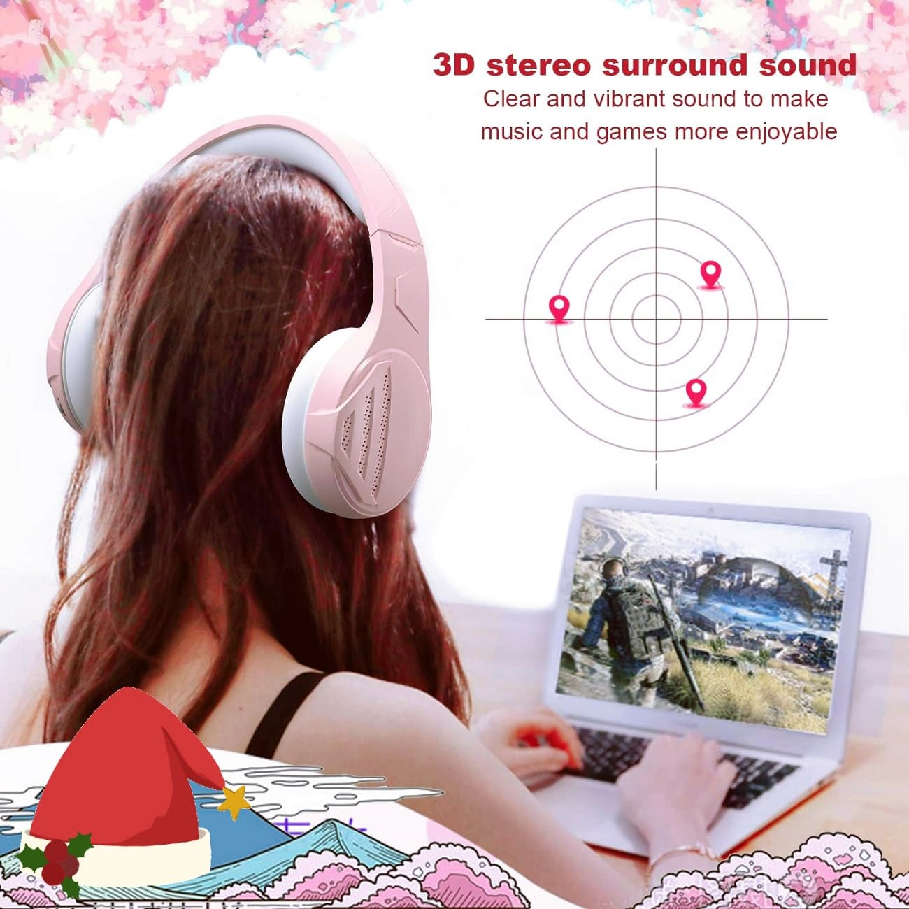 Anivia Girl Wireless Gaming Headset Anivia Pink Gaming Headphones