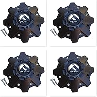 Fuel Offroad 4-Pack Black 8-Lug Center Caps M-721BK04 1002-53-B-1 for M-447 ST-MQ804-150 Wheels