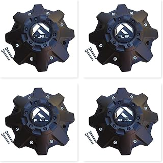 Fuel Offroad 4-Pack Black 8-Lug Center Caps M-721BK04 1002-53-B-1 for M-447 ST-MQ804-150 Wheels