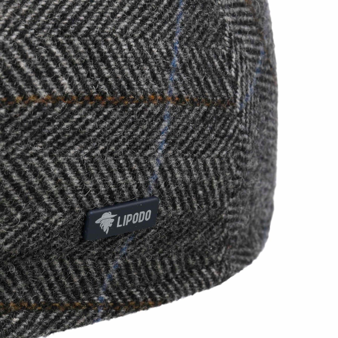 LIPODO Gorra Estampado a Cuadros Lana Forrada Made in Italy Hombre Otoño Invierno
