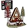 XMORK A-Frame Cabin Building Block Set, 1689 PCS Wood Cabin with LED Lights, Forest Cabin Building Toy for Kids and Adults
