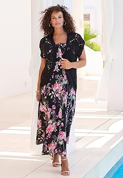 knee length dresses for ladies Plus Size Button Wrap Maxi Dress | Shirt Collar, Daily main image 0
