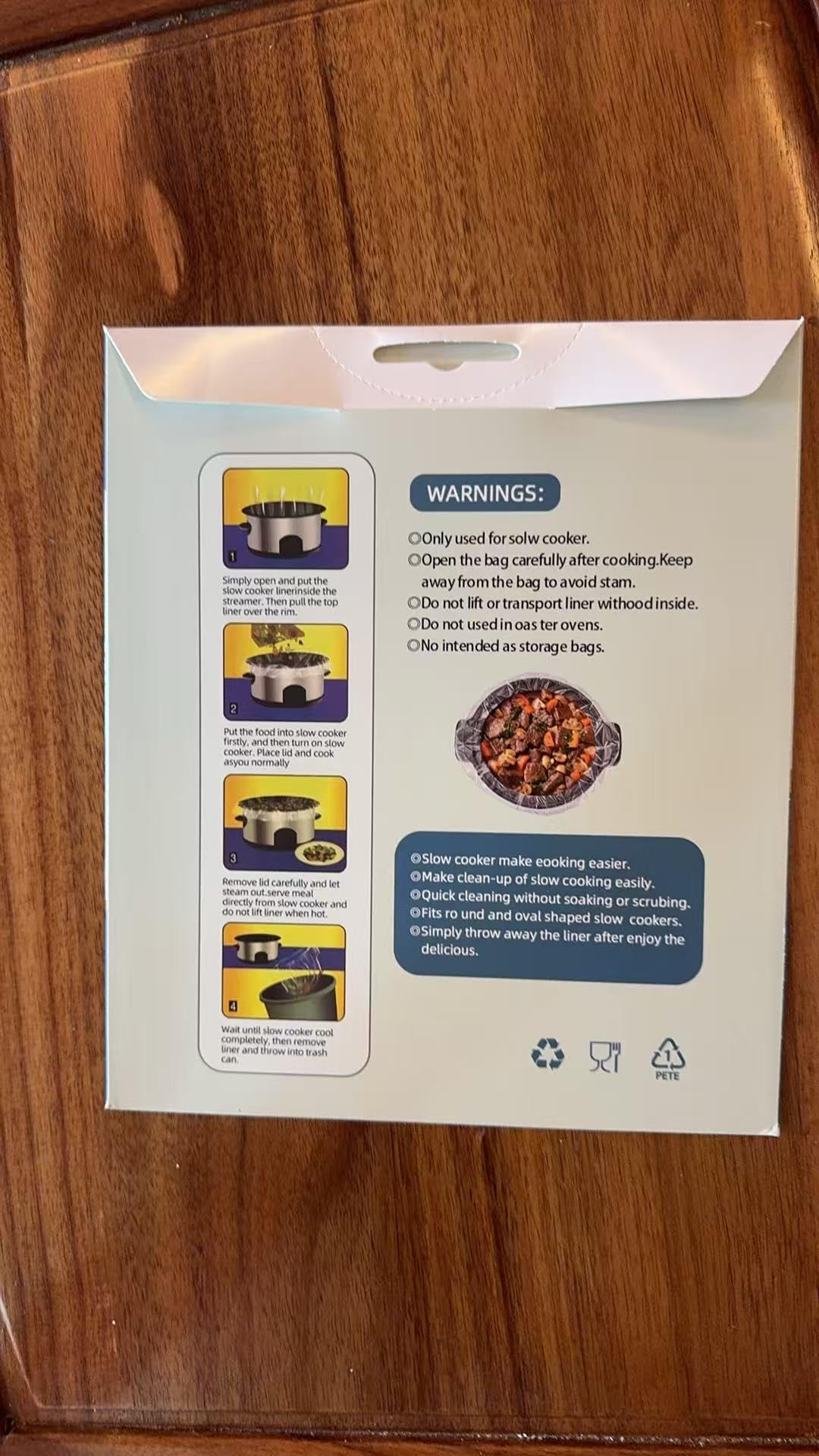 Fodere per cottura lenta, confezione da 20 sacchetti di cottura sacchetti di plastica usa e getta di grandi dimensioni, adatti per vassoi da 6QT a 10QTFor Slow Cooker, 35,6 x 55,8 cm, 20 fodere (20)