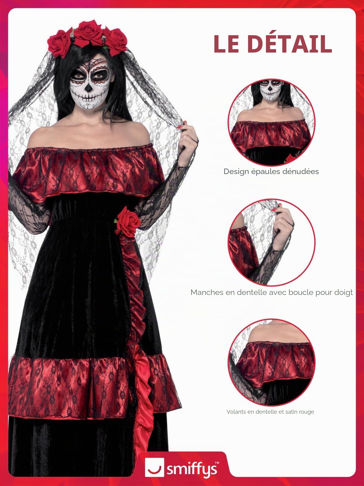 Smiffys - Costume Mariee Du Jour De La Mort