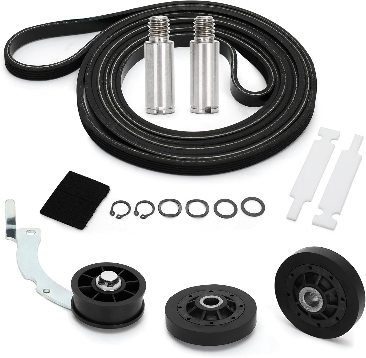 Upgraded RB170002 Dryer Repair Kit for Speed 1992 & Newer SM Dryer, Include RB170002 Dryer Roller Kit, D516792 Dryer Idler Pulley, 93.3'' D511255P Dryer Belt & RB170003 Dryer Drum Glide Kit