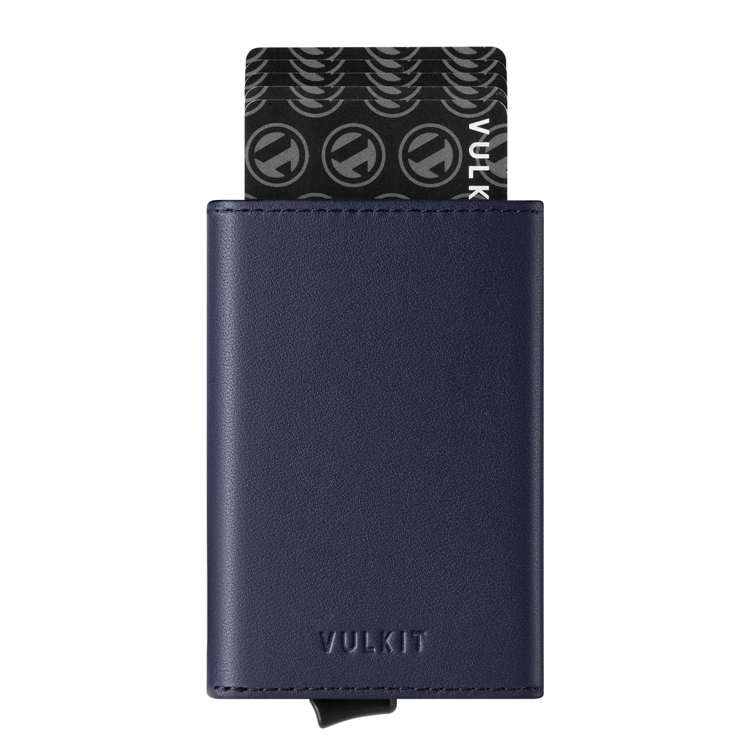 VULKIT Pop up Wallet RFID Blocking Leather Credit Card Wallet with Banknote Compartment, ID Window & Coin Pocket