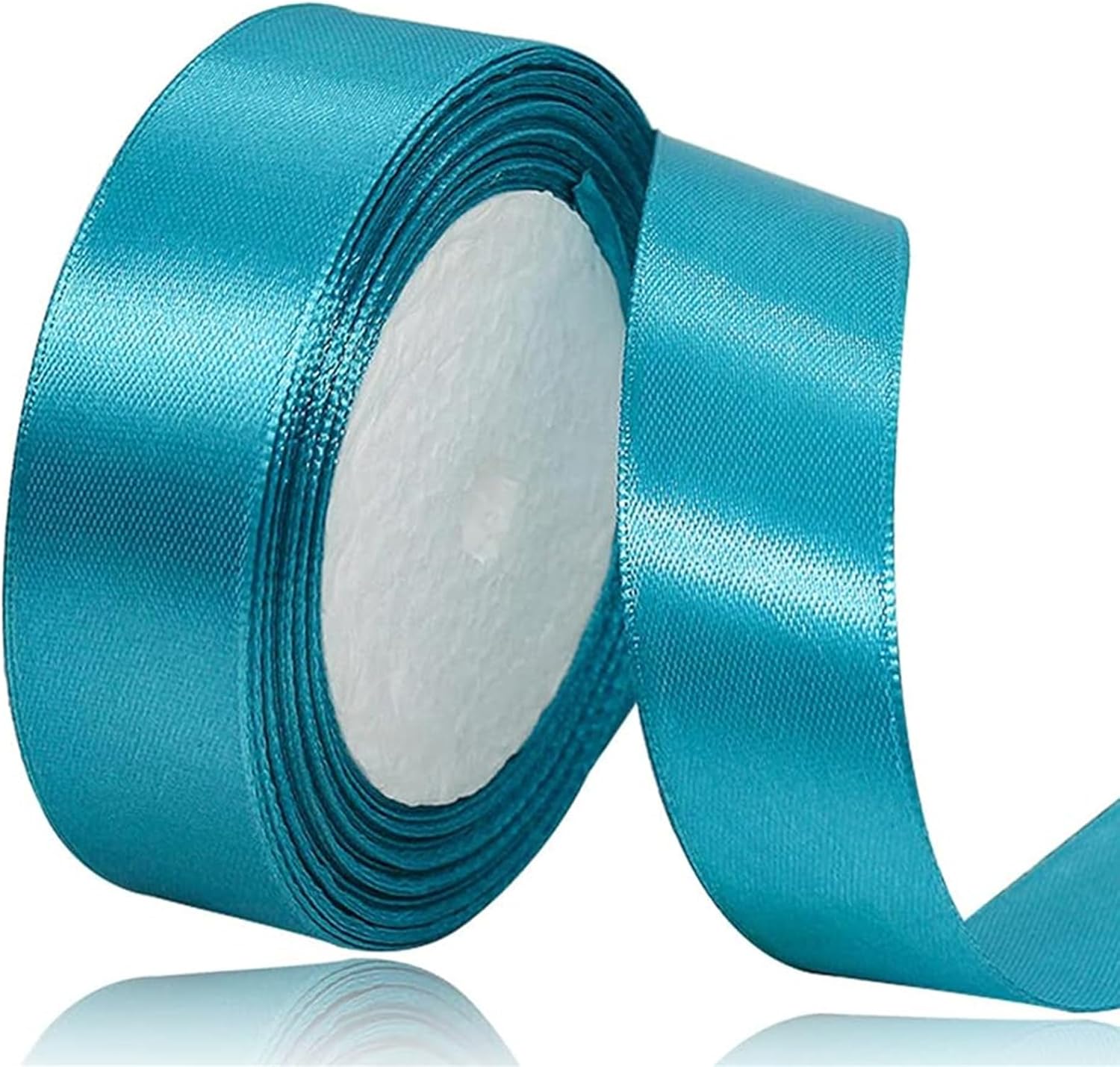 Amazon.com: Turquoise Blue Satin Ribbon 1 Inch x 25 Yards, Fabric Teal ...