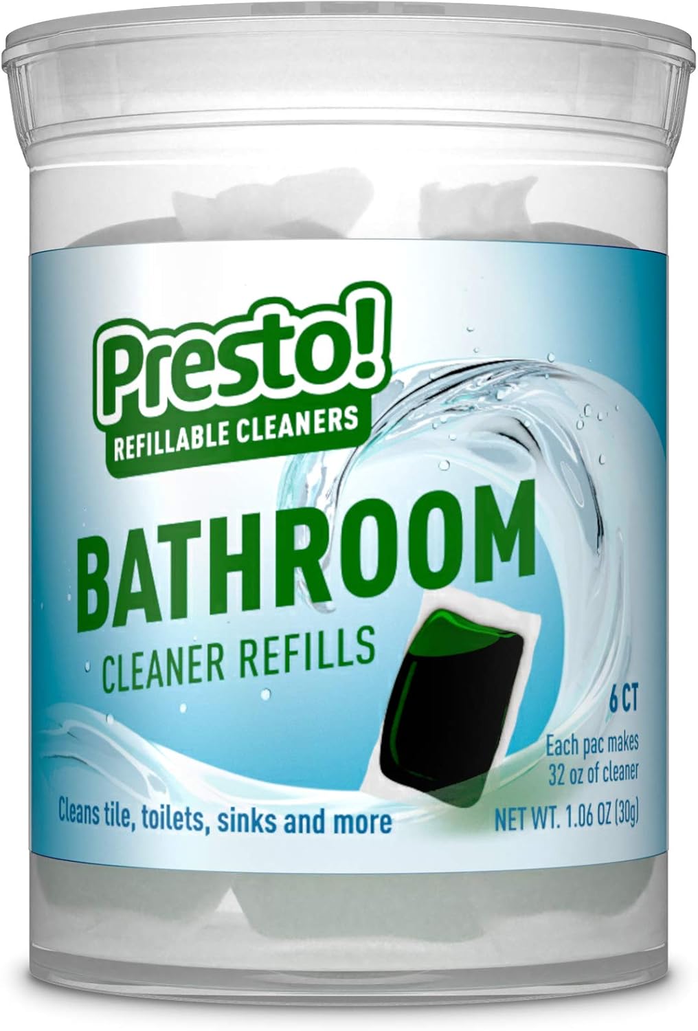 Amazon Brand Presto! Bathroom Cleaner Refills 6pack (makes 6 bottles of cleaner