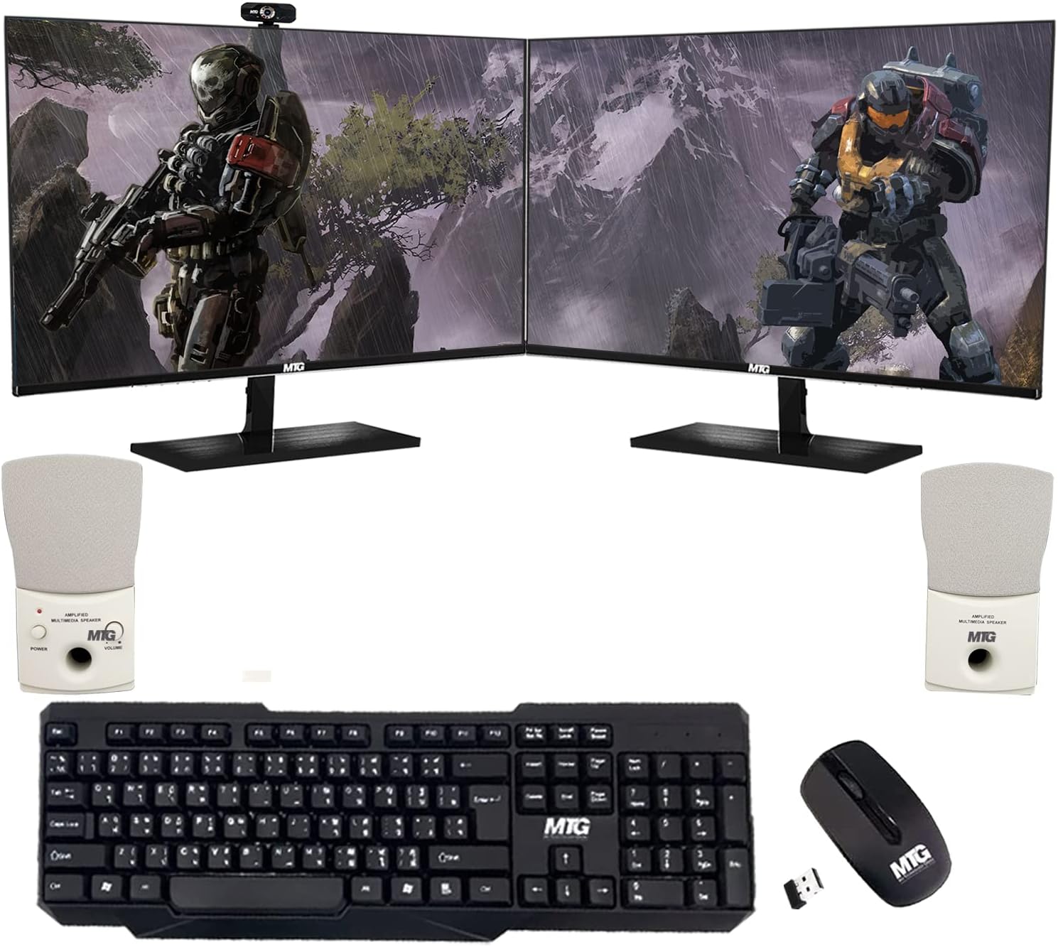 TechMagnet All in one Desktop Computer,Cheetah 6,Intel Core i5 6th Gen,8GB DDR3,120GB SSD,New Dual 22 inch LED,Wireless Keyboard Mouse,Speaker and Webcam,USB Wi-Fi,Windows 11(Renewed)