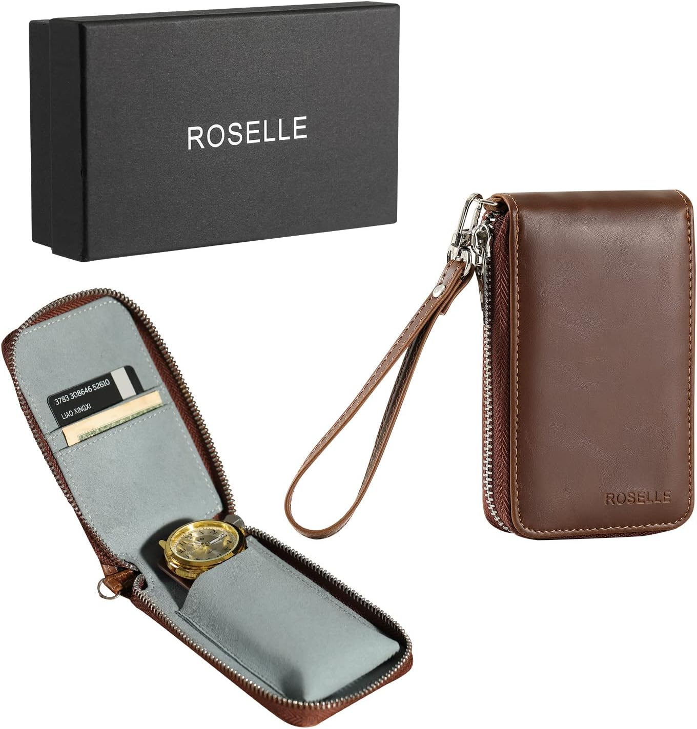 ROSELLE Single Watch Pouch For Traveling Travel Watch Bag
