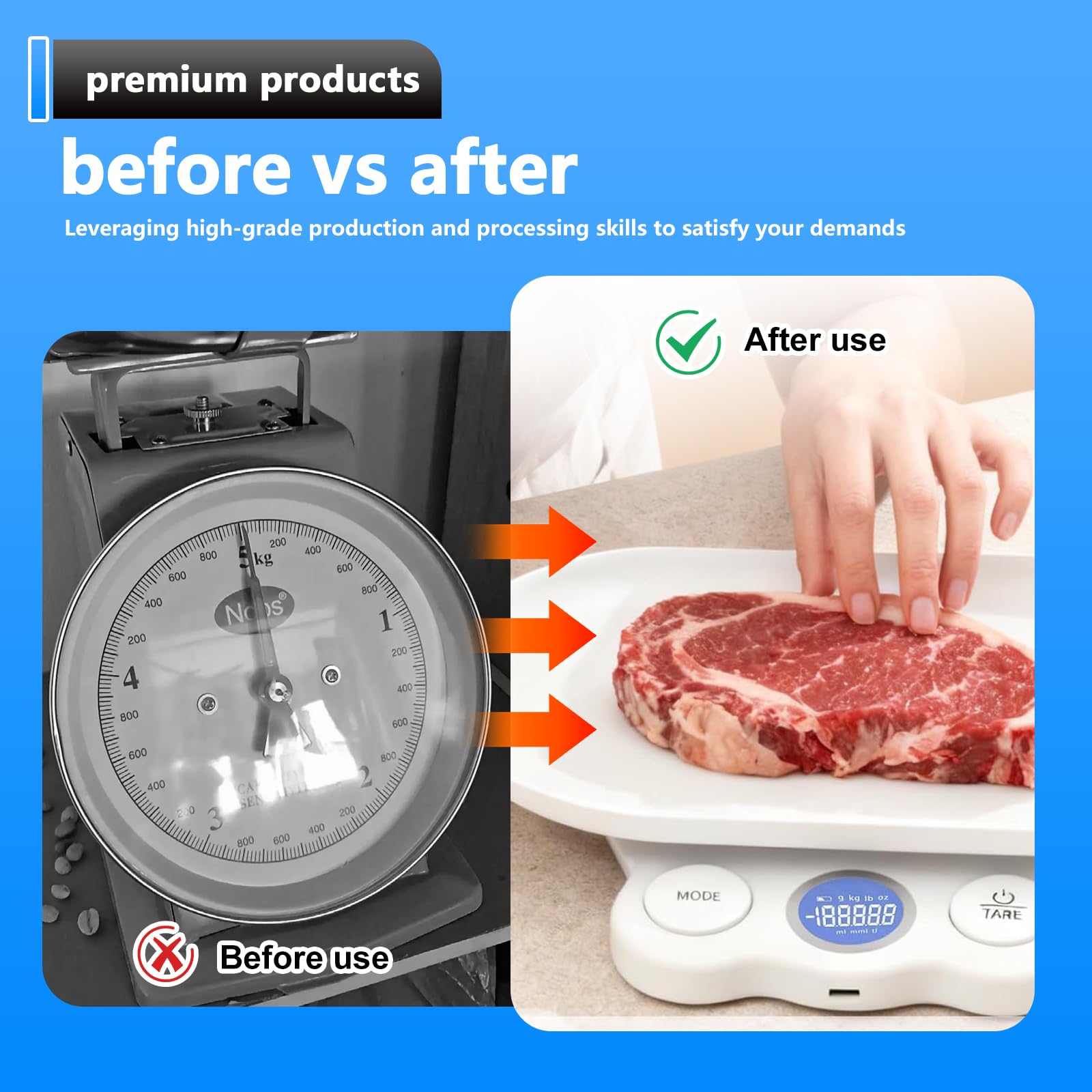 Bilancia per animali di piccola taglia, 15 kg digitale piccola bilancia con 4 modalità di pesatura (g/kg/lb/st;lb), ricaricabile, per gatti, animali domestici, cucina