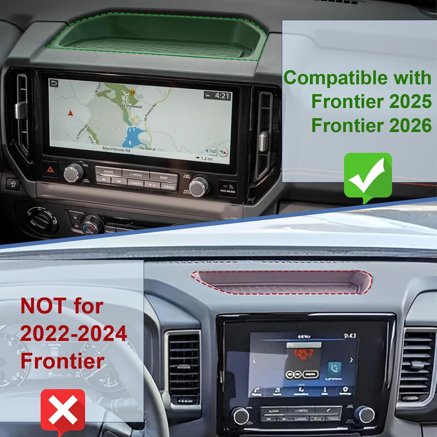 Frontier Dashboard Insert Tray for 2025 2026 Nissan Frontier Accessories image 2