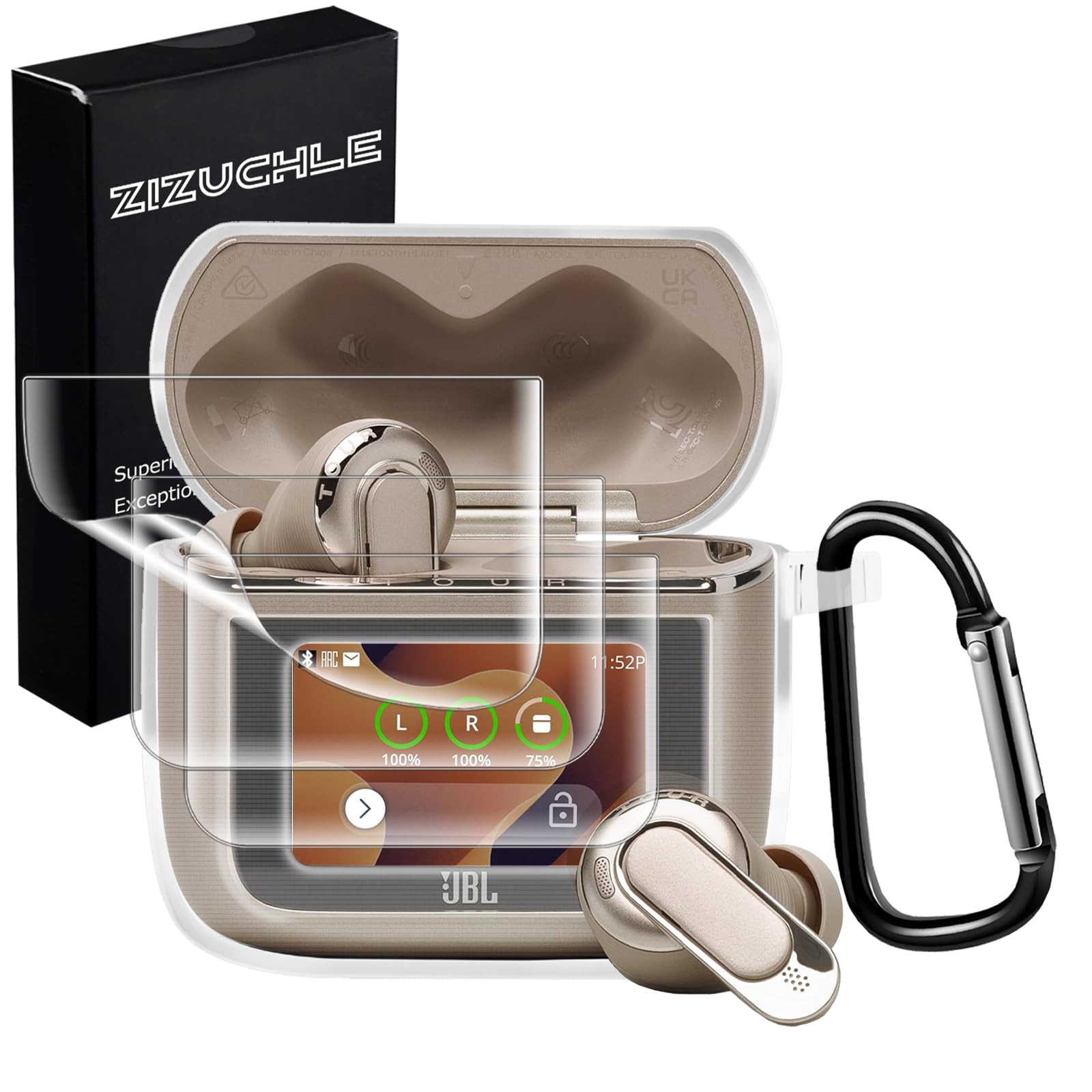 Amazon | ZIZUCHLE For JBL TOUR PRO 3ケース クリア 【JBL TOUR PRO 3