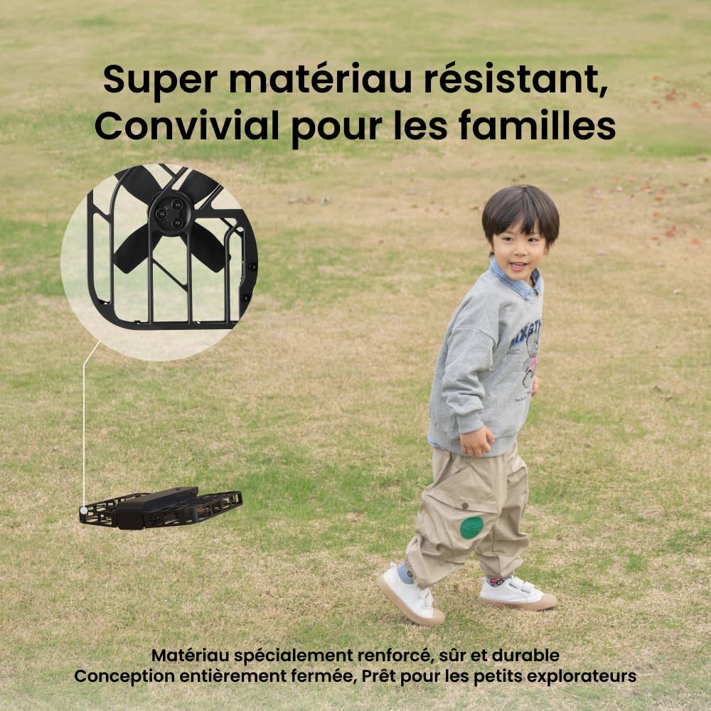 HOVERAir X1 Drone avec Camera, Drone Suivez-Moi avec Contrôle Mains Libres, Mine Drone avec Vidéo HDR, Trajectoires De Vol Intelligentes, Décollage de la Paume de la Mains Libres, Noir (Combo)
