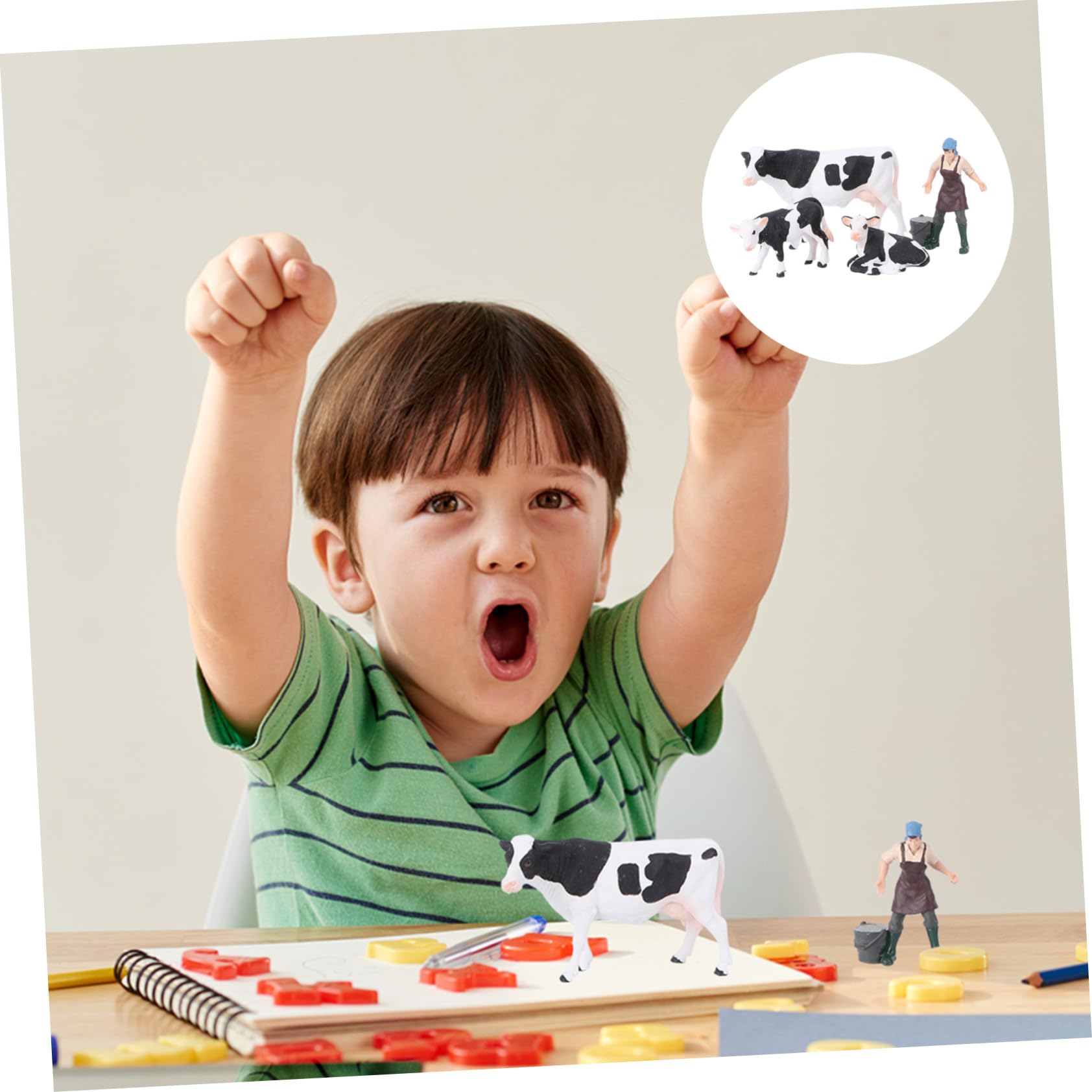 Animali Fattoria Simulati in Miniatura per Modelli Educativi di Animali da Collezione e Decorazione Adatto Ragazzi e Ragazze