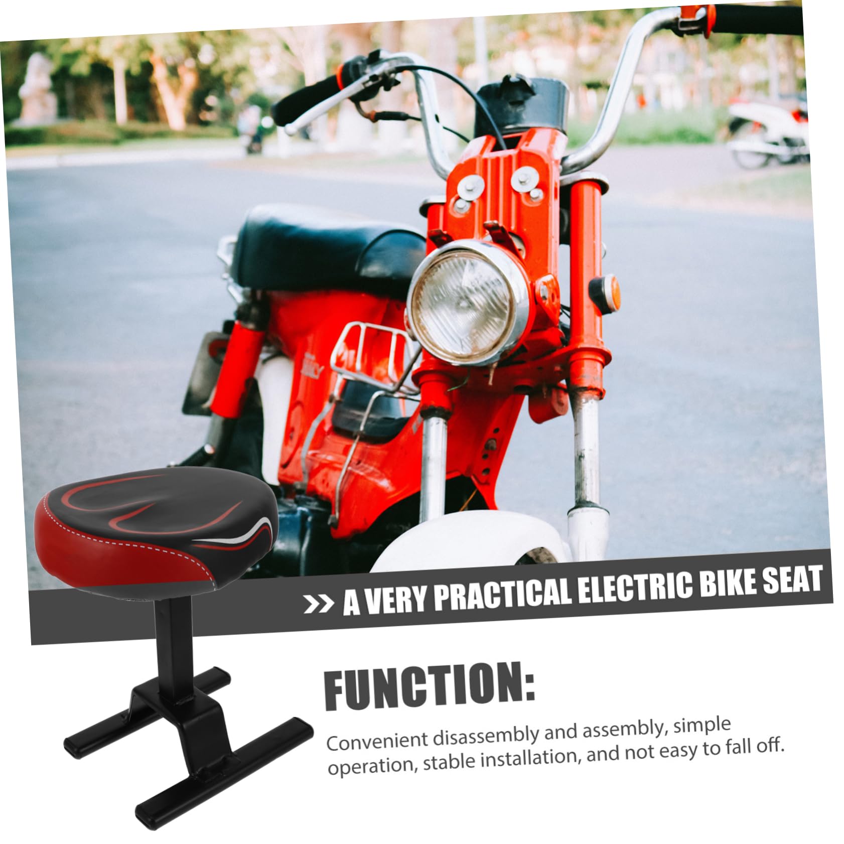 Seggiolino Bambini Frontale per Moto Elettriche in Acciaio al Carbonio